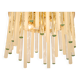 Lustre en laiton doré et baguettes en verre cristallin par C.Palme, Allemagne, années 1970