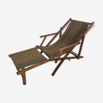 Chaise longue enfant, avec repose pied