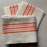 Trio of old new linen cotton XL mixed tea towels