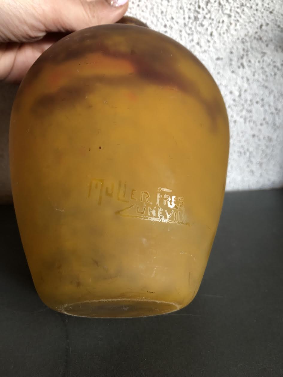 Muller Frère glass paste vase