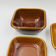 Lot 3 plats carrés en grès Deco Hälsingborg K.J. Svensson