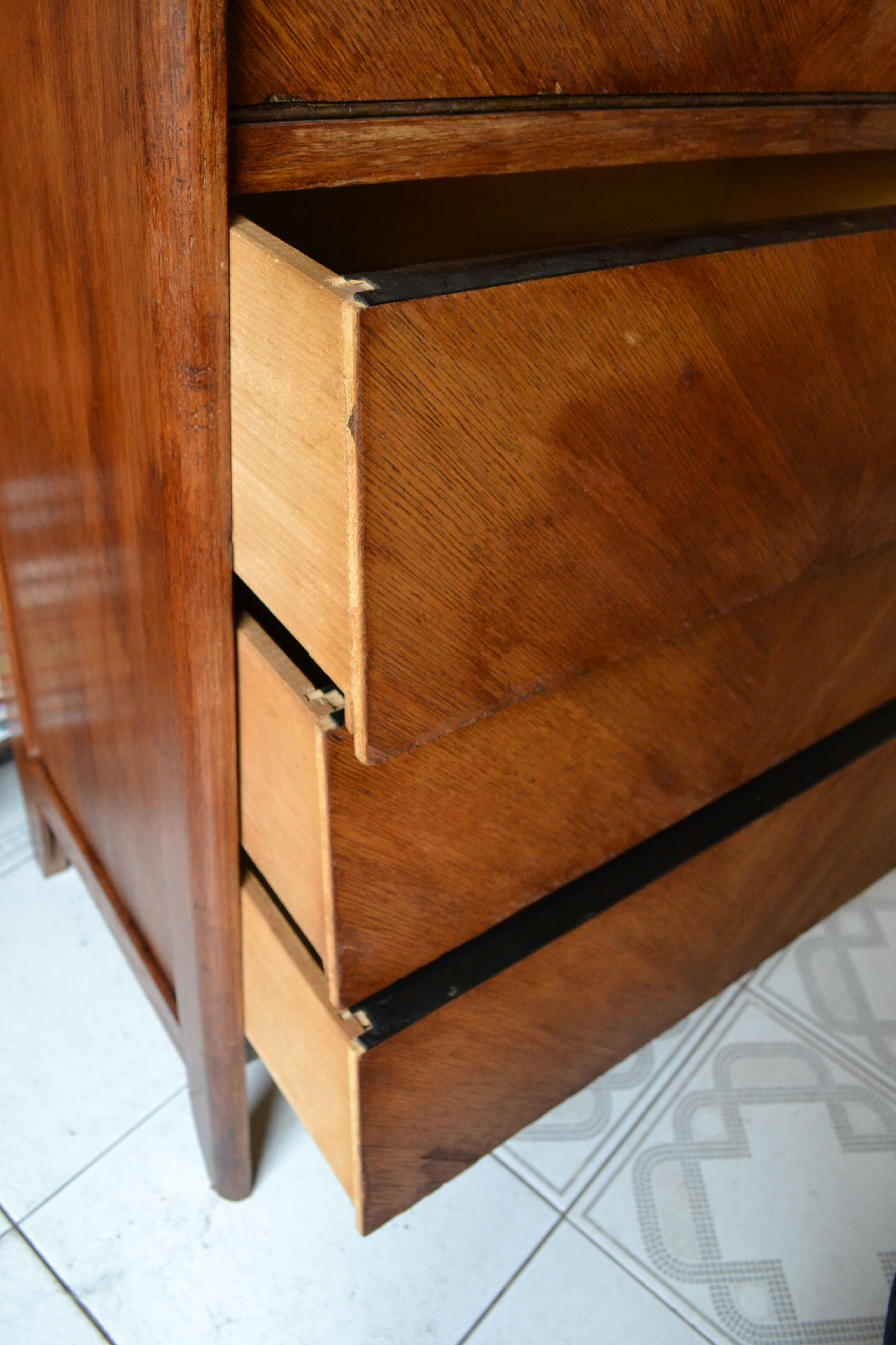 Vintage secretary inclined oak 50s/60s