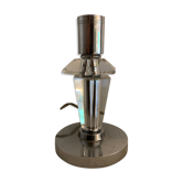 Pied de lampe de table en verre hexagonal 1940 G. Humbert