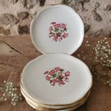 6 gien dessert plates, liseron