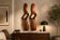 Pair of abstract modernist wall sculptures in solid wood, diptych.