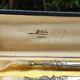 Art Nouveau salad servers in horn and silver metal