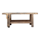 Old solid oak carpenter's workbench (renovated)
