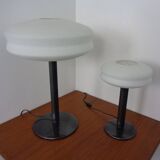 Italian Opal Glass Lamps by Stefano Marcato, Set of 2