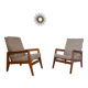 Lot 2 designer reconstruction rest armchairs from the 50s Free-Span / Guariche vintage