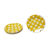 Assiettes à dessert écossais jaune Digoin