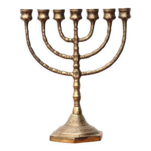 bougeoir Menorah en laiton