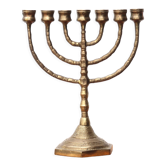 Bougeoir Menorah en laiton ou bronze années 60
