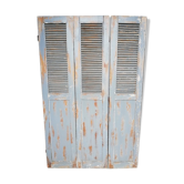 Lot 3 shutters door door carved painted patinated