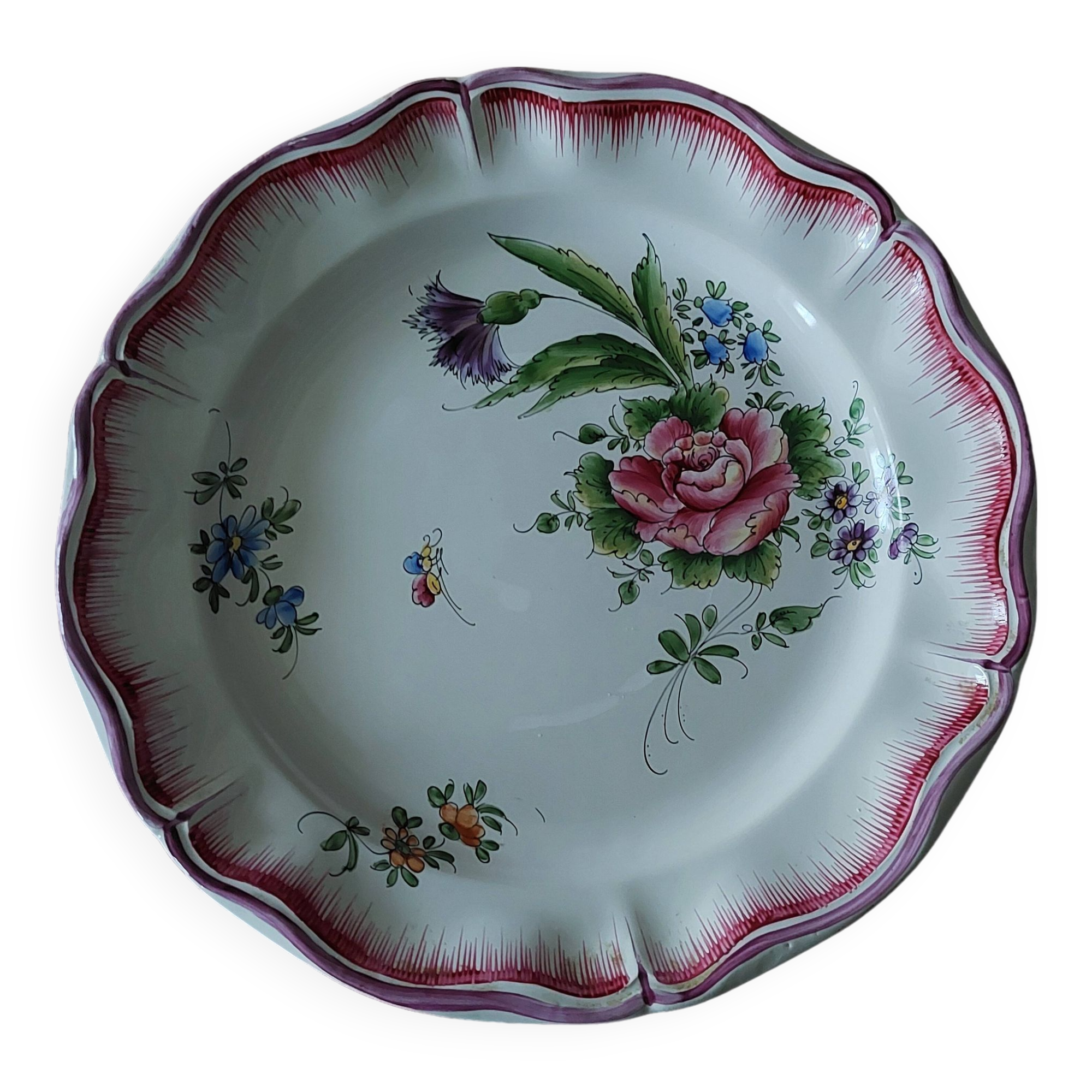 Hollow plate earthenware with eastern decor