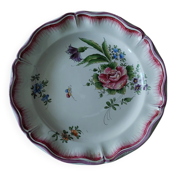 Assiette creuse faïence au décor de l'est