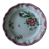 Assiette creuse faïence au décor de l'est