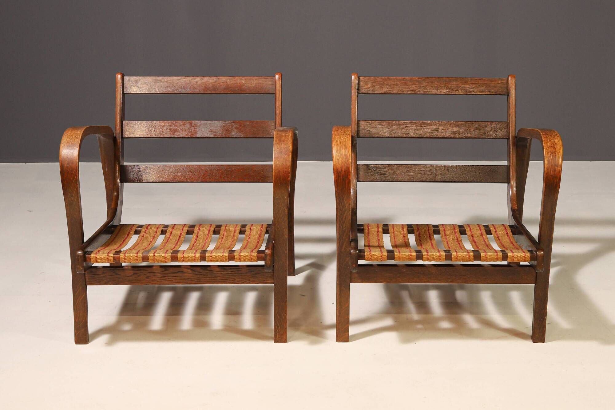 Pair of arm chairs by Karel Kozelka & Antonín Kropáček for Interier Praha,