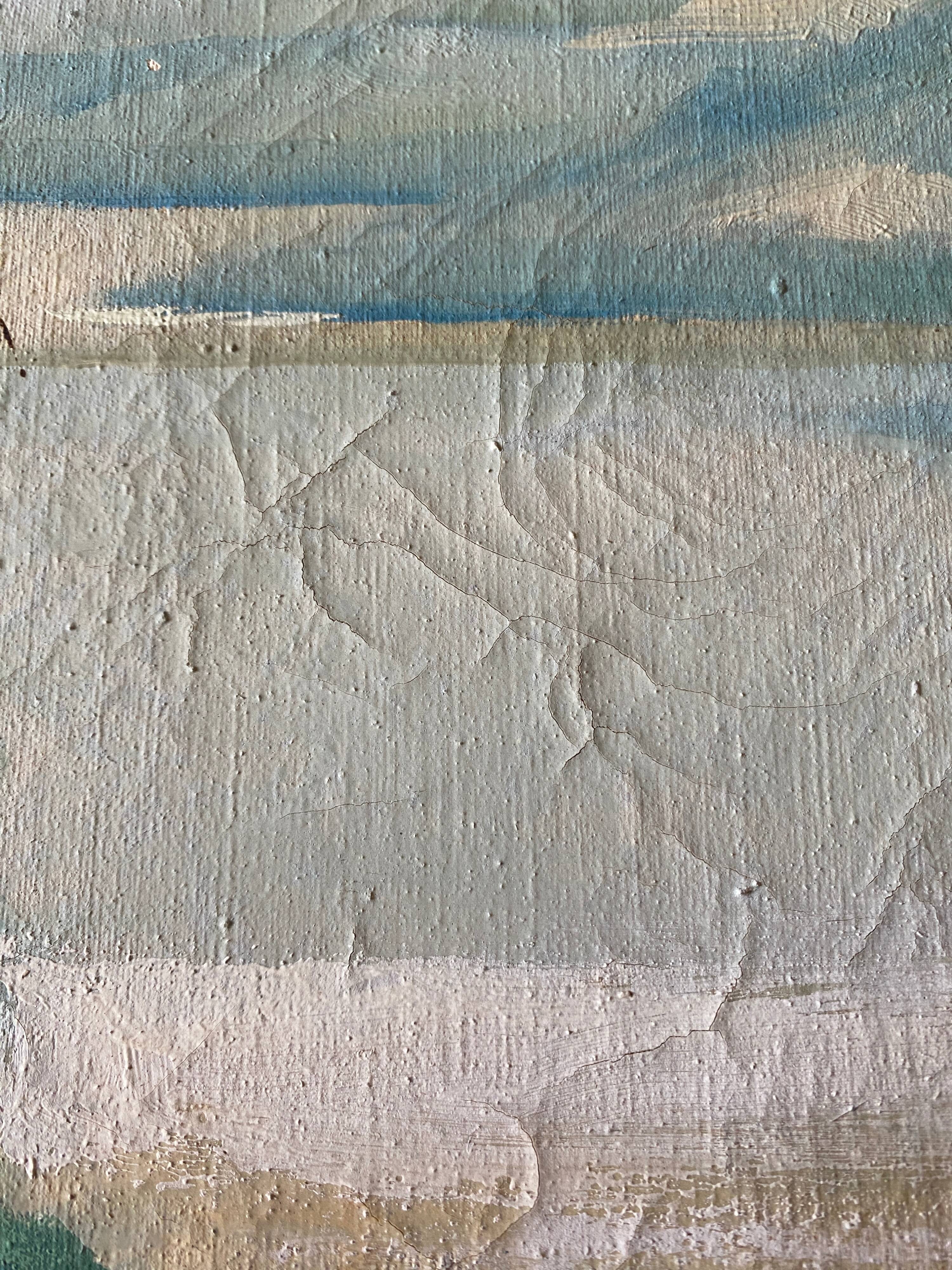 Oil Painting by Lucien Guilleminot "View of lake Geneva"