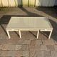 2 vintage 1970s ivory coffee tables