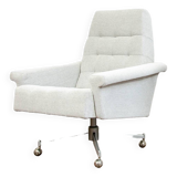 Office Chair From Up Závody On Metal Wheels, Czechoslovakia, 1970