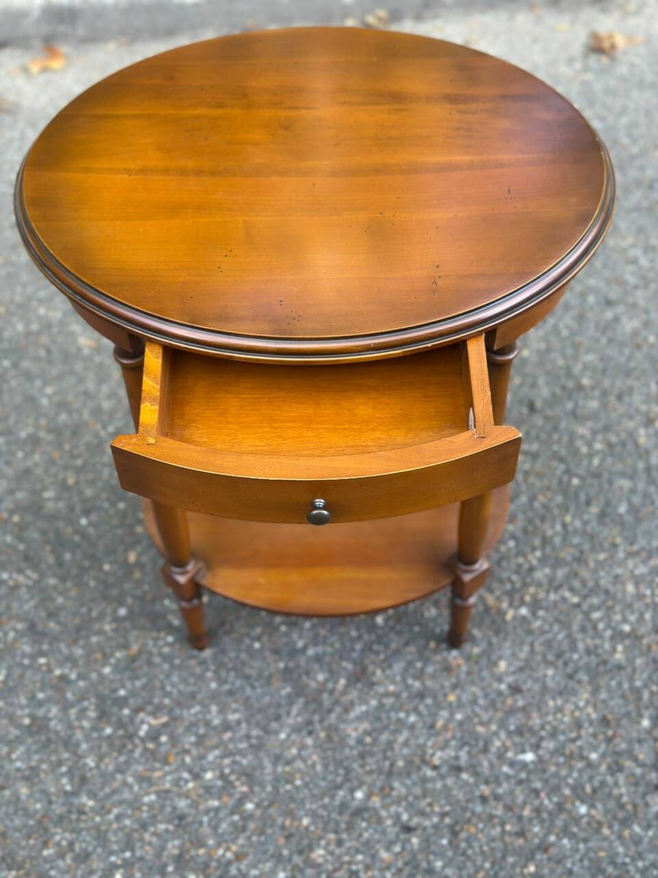 Bouillotte table guéridon oval in Louis XVI style certified NF Furniture