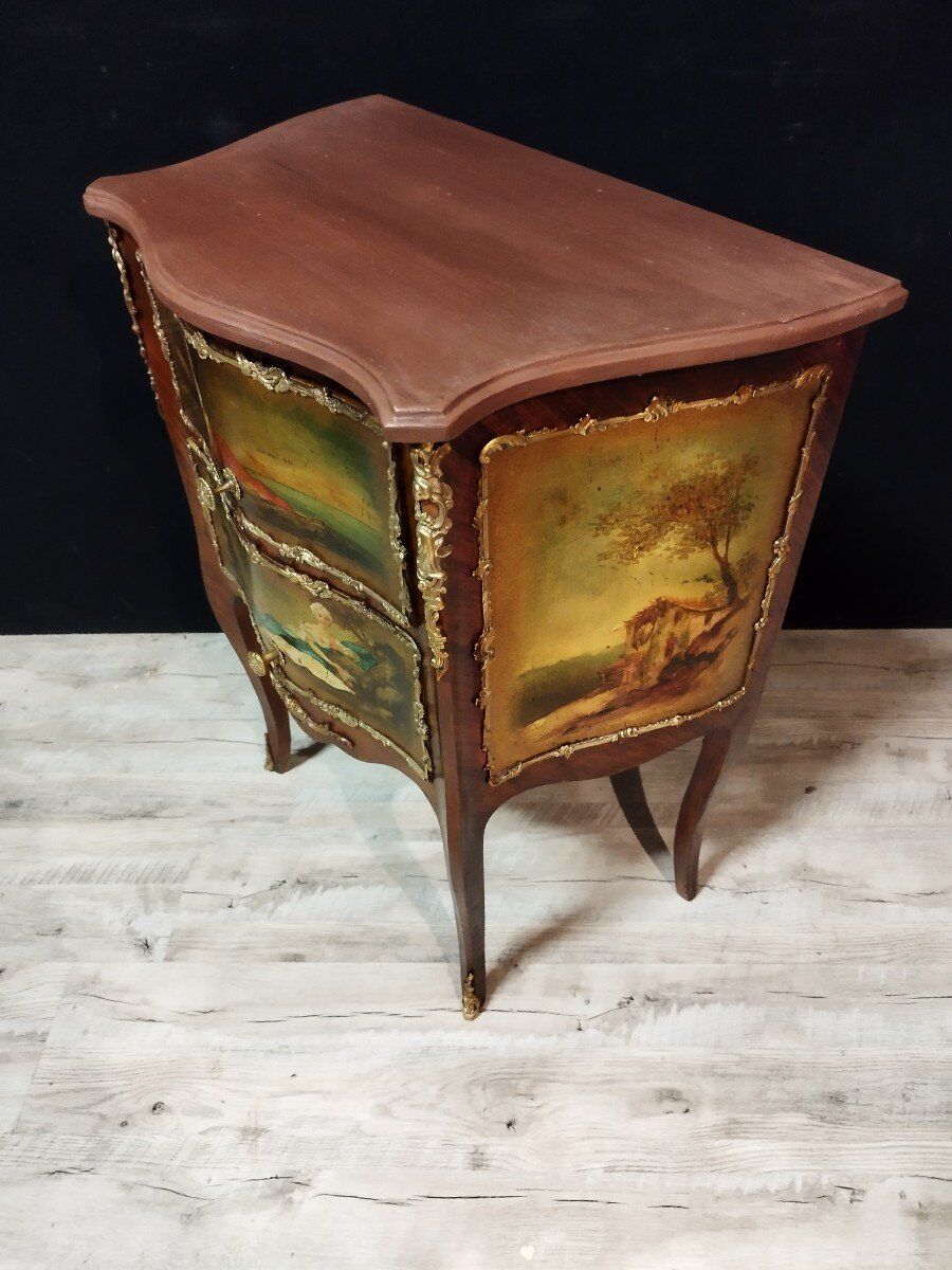 Pair of painted wooden chests of drawers