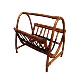 Rattan magazine rack