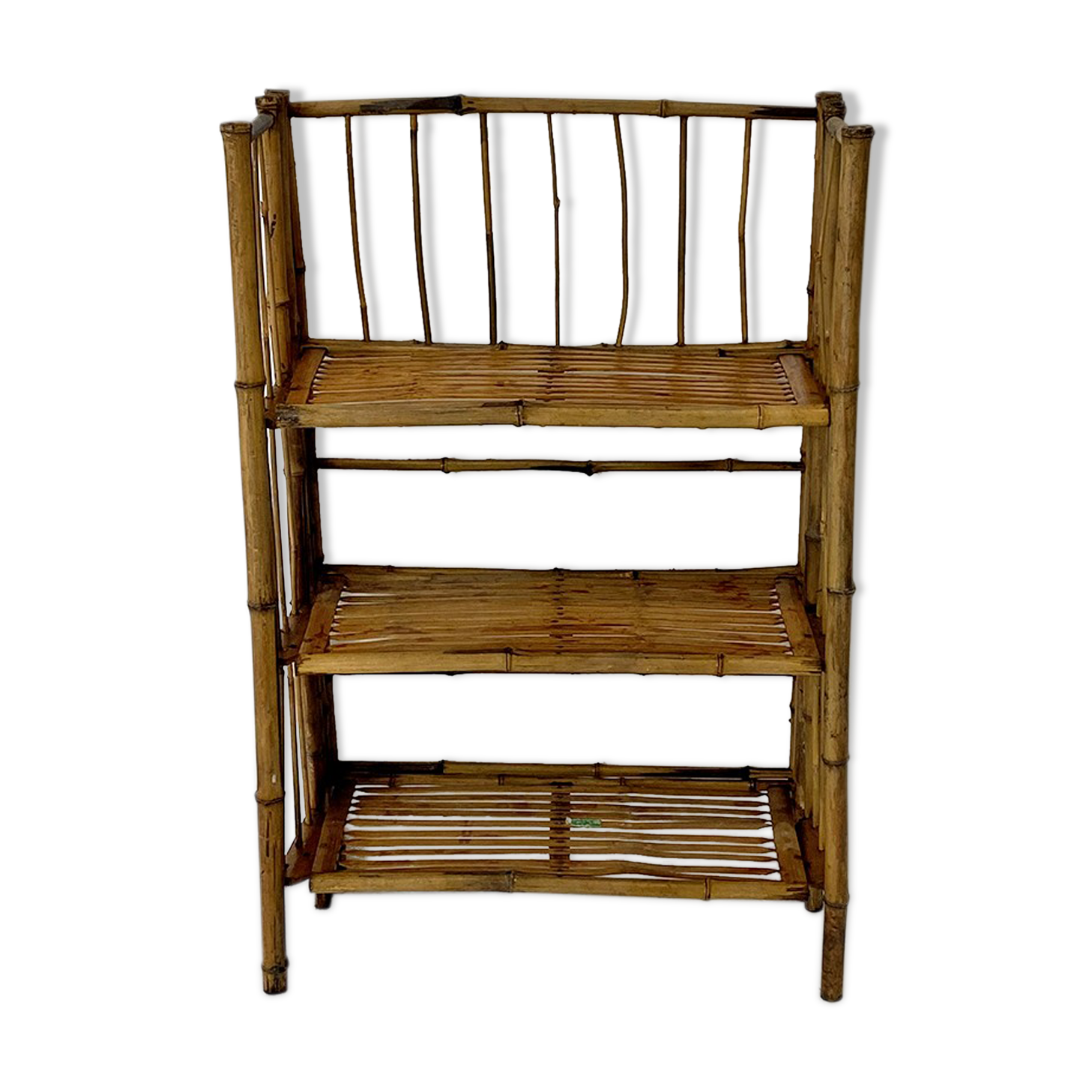 Shelf in vintage rattan 60's