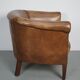 Vintage Dutch cognac coloured leather club chair