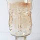 Rare grand vase en verre doré du milieu du siècle Face EDG / Venise / Italie / années 1990