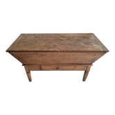 Old dough mixer/Massive wooden board with lid and drawer