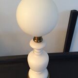 Vintage opaline and brass lamp 60/70