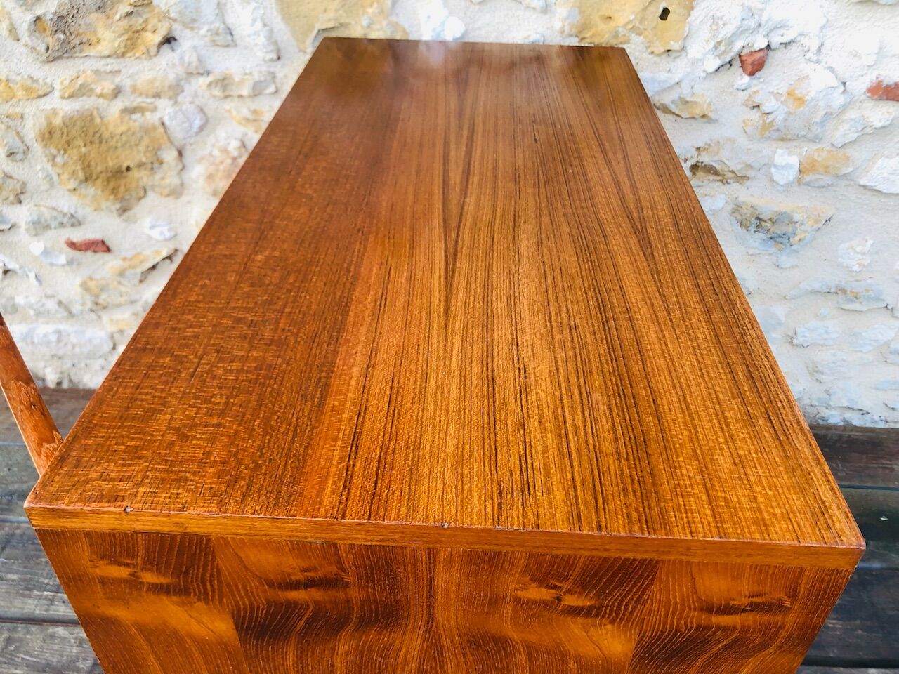 Low teak storage cabinet 60s