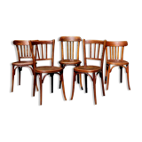 Mix 5 bistro chairs including Baumann 30s