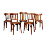 Mix 5 bistro chairs including Baumann 30s