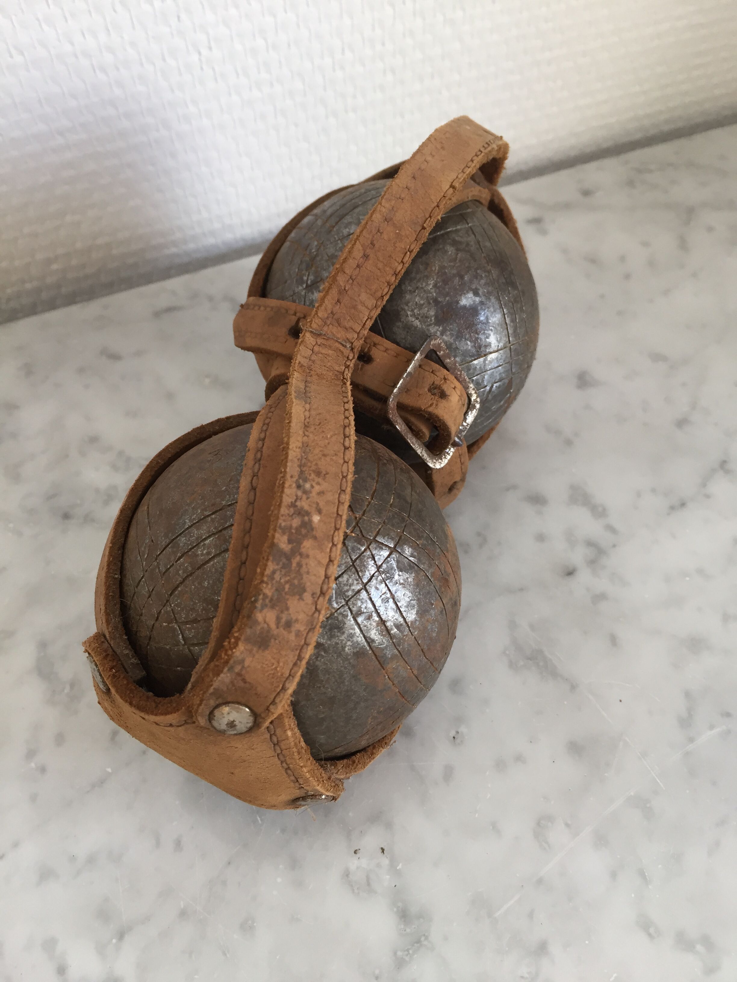 Vintage petanque balls, 1950