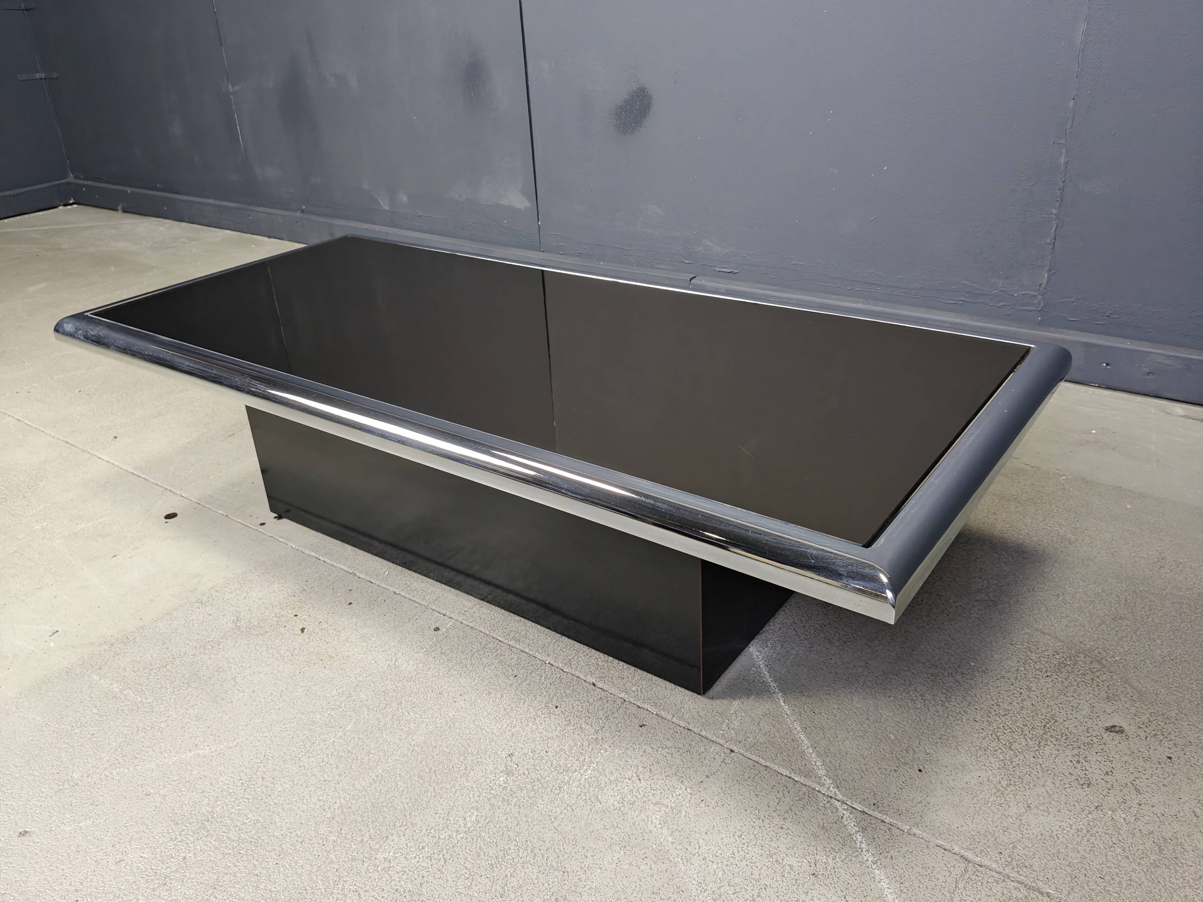 Vintage chromed coffee table, 1970s