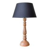 Vintage carved wood lamp
