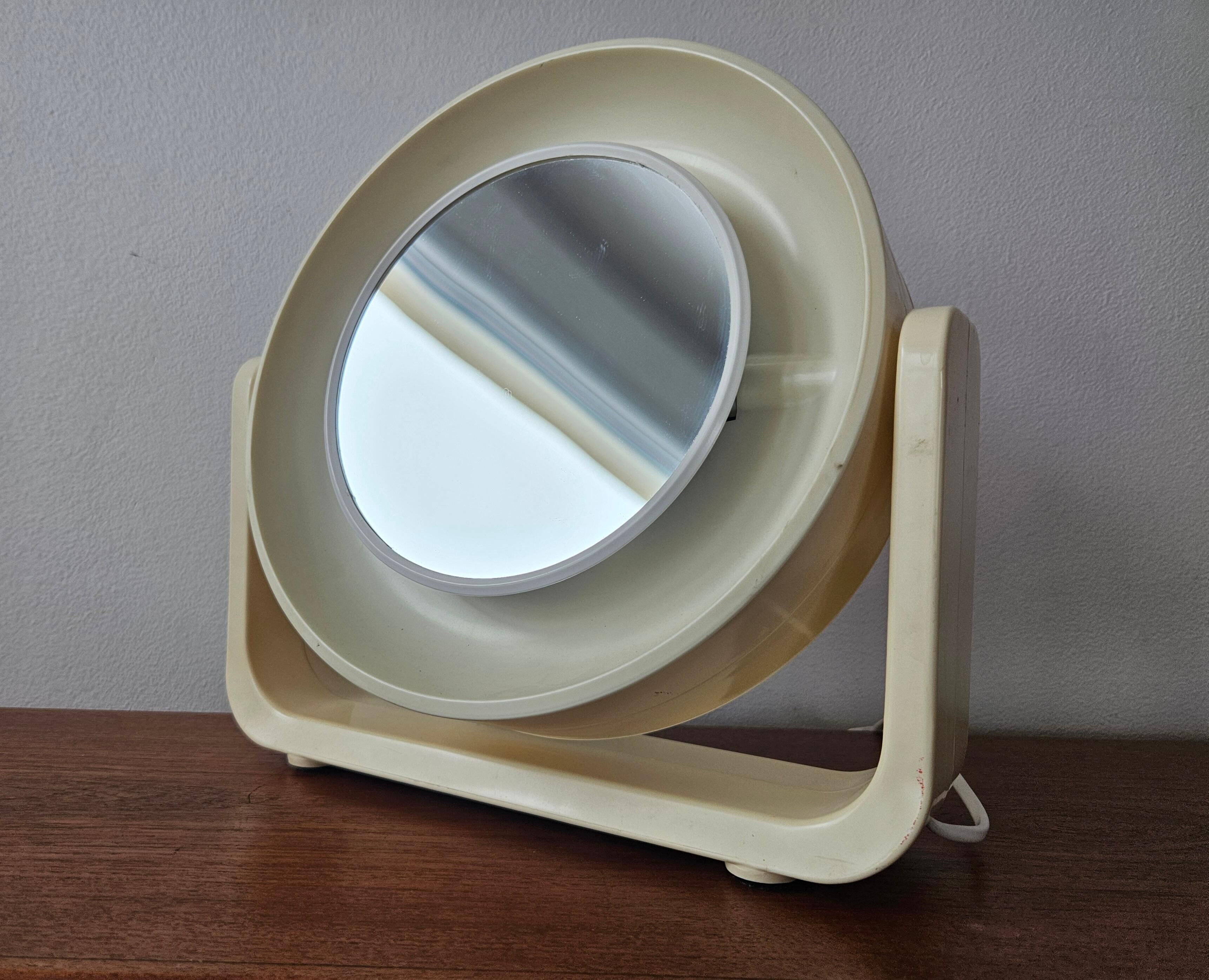Rare backlit wall or table mirror Midcentury, ALLSTAR, Germany, 1970s