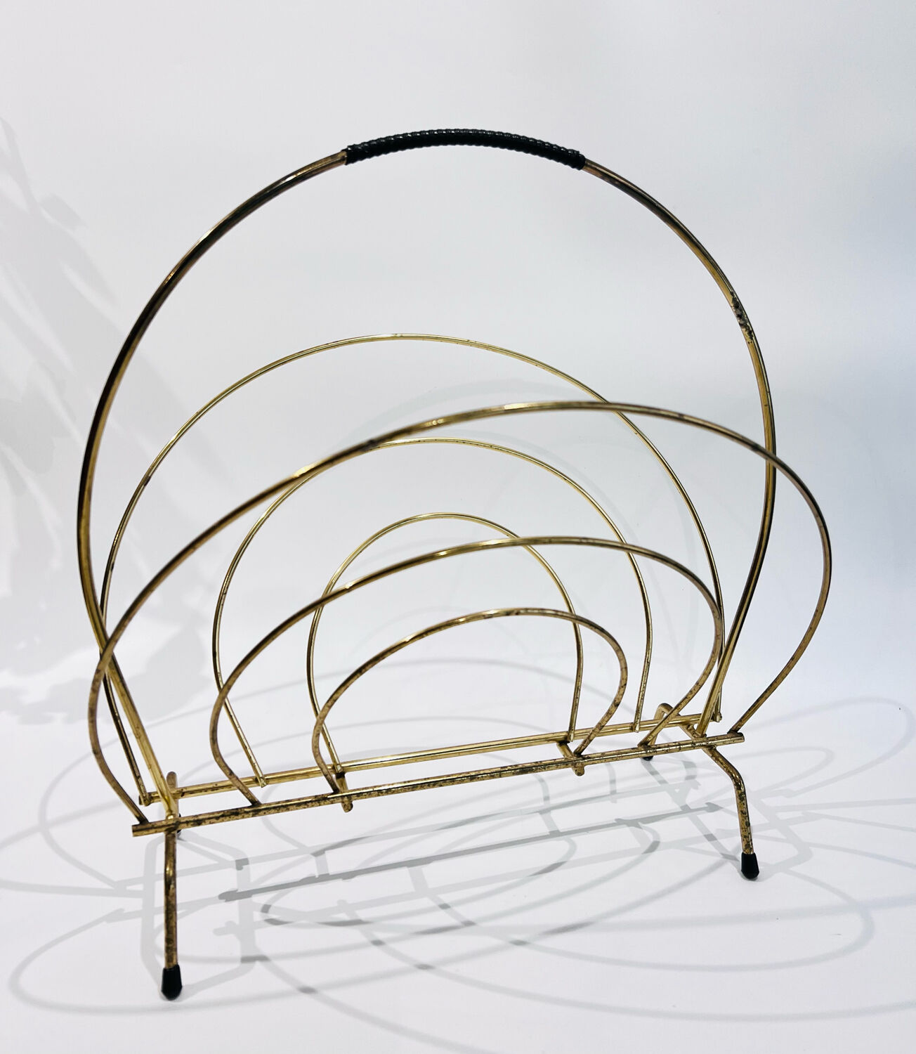 Vintage gilded metal magazine holder