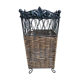 Iron and wicker umbrella carrier