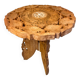 Ancienne petite table d’appoint tripode anglo-indienne en bois sculpté