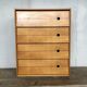 Shoe cabinet in light wood year 1960 vintage