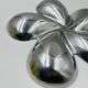 Vintage enamelled solid aluminium aperitif plate Flower 39cm