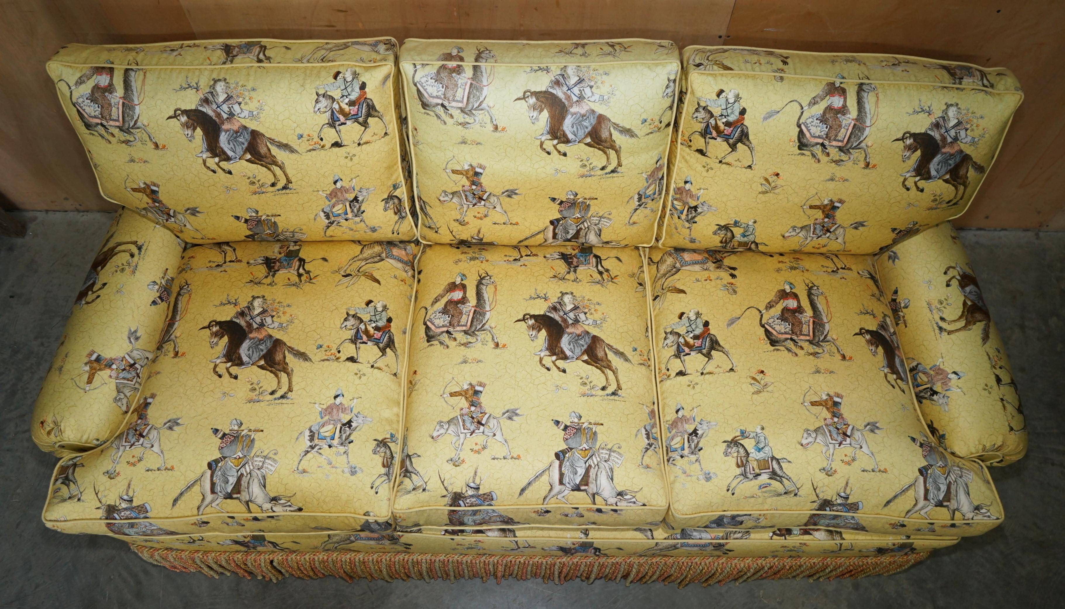 Canapé Peter Dudgeon Fitzwilliam Chinoiserie style upholstery