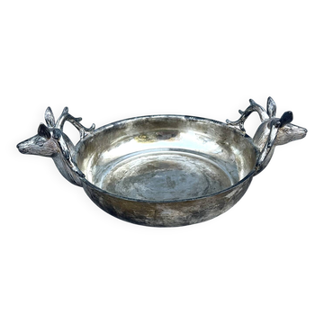 Stag Head Ice Dish Silver Plated Deer Barware