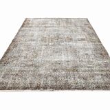 178x295Cm Persian Area Rug, Turkish Antique Rug, Faded Brown Vintage Rug