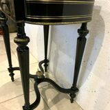 Worker Napoleon III Blackened wood and brass marquetry engraved xiX century