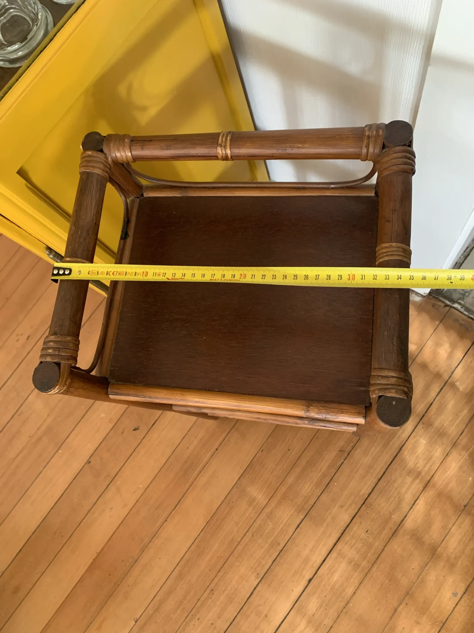 Charming Vintage Shelf in Rattan and Bamboo (3 tiers)