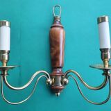 Paire de grandes appliques murales bougeoirs anciennes